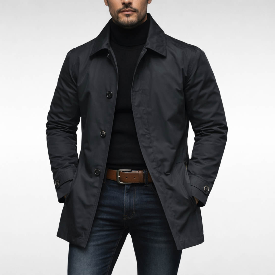 Men’s Lightweight Button-Up Coat