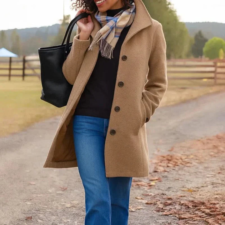 Women’s Single-Breasted Longline Coat
