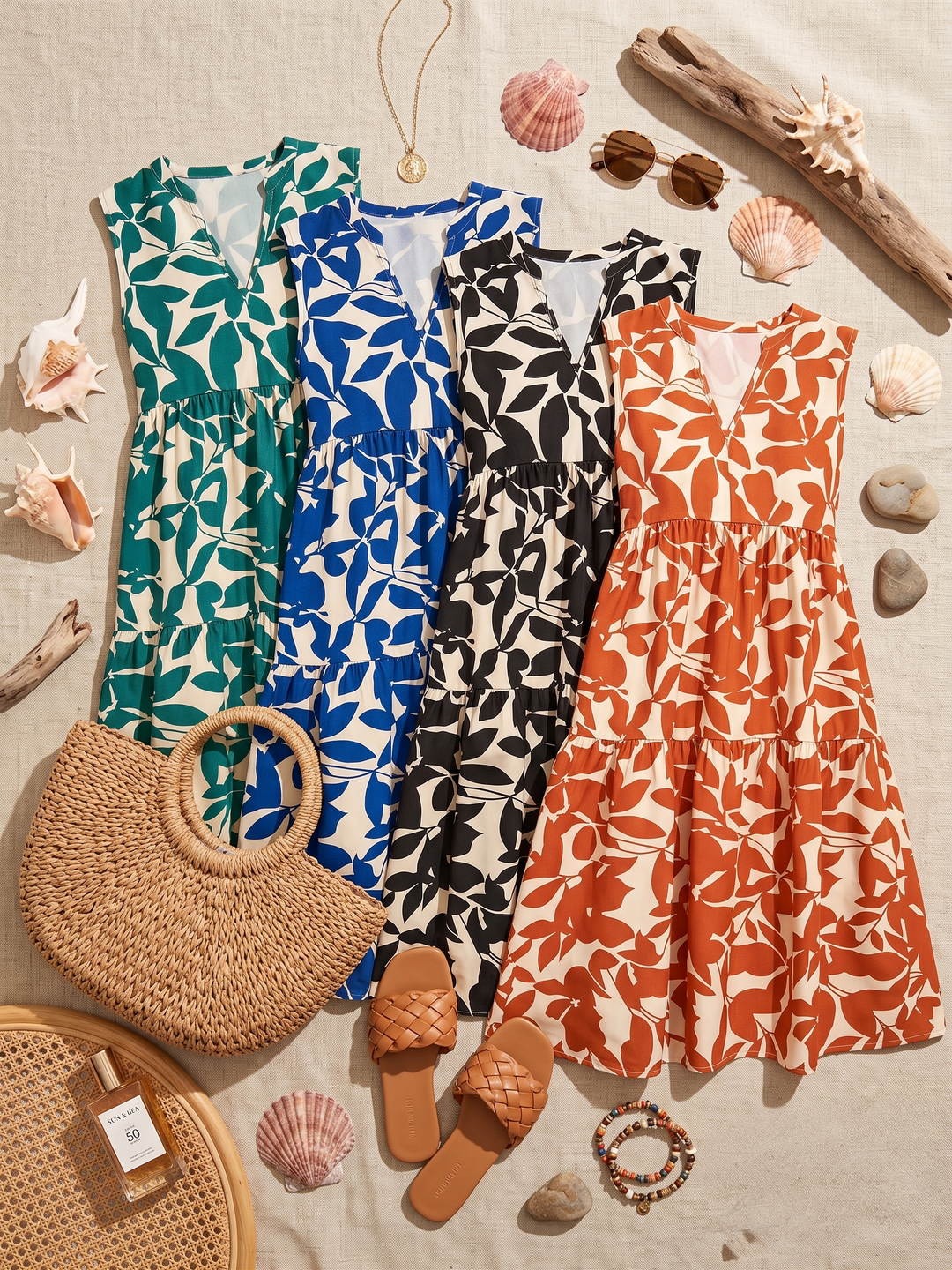 Tasha™ | Elegant Midi Dress with Tummy-Camouflaging Design