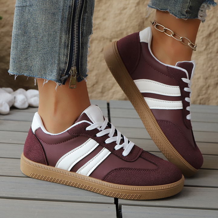 Retro Leather Trainers