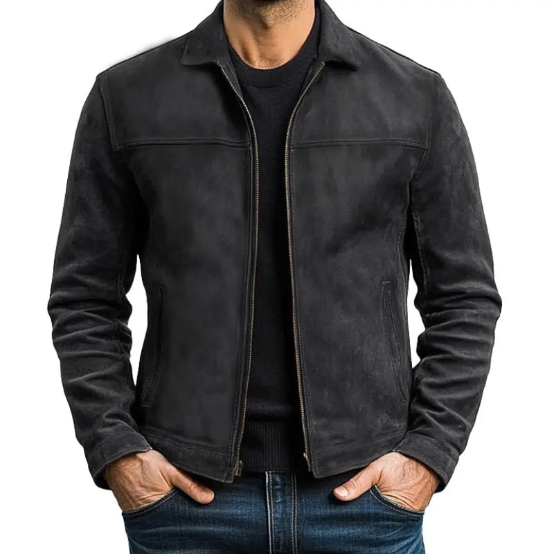 Men’s Vintage-Look Zip-Up Jacket
