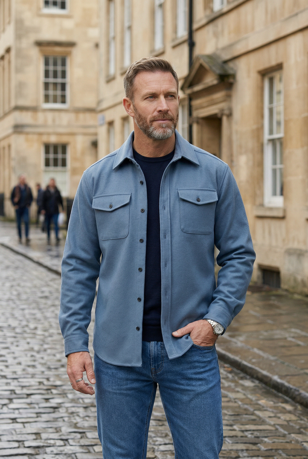 Men’s Button-Up Utility Overshirt