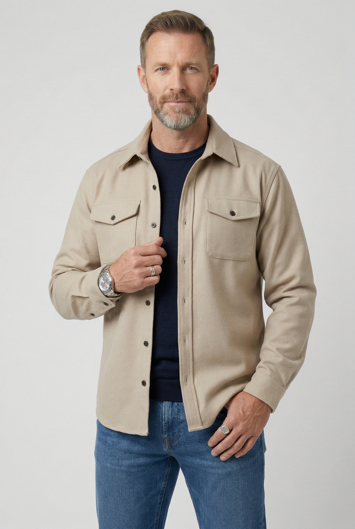 Men’s Button-Up Utility Overshirt