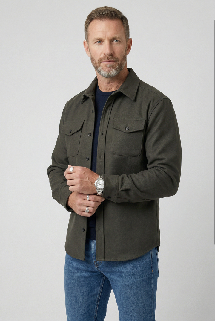 Men’s Button-Up Utility Overshirt