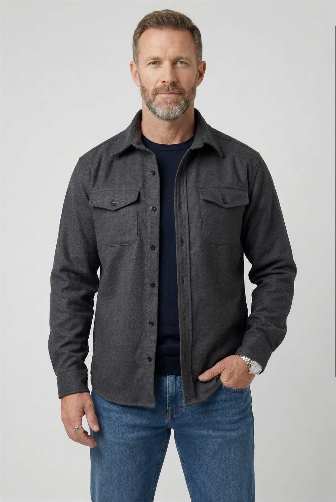 Men’s Button-Up Utility Overshirt