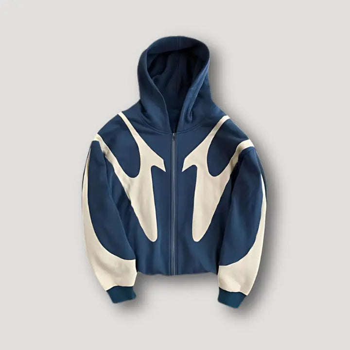 Men’s Colour-Block Zip-Up Hoodie