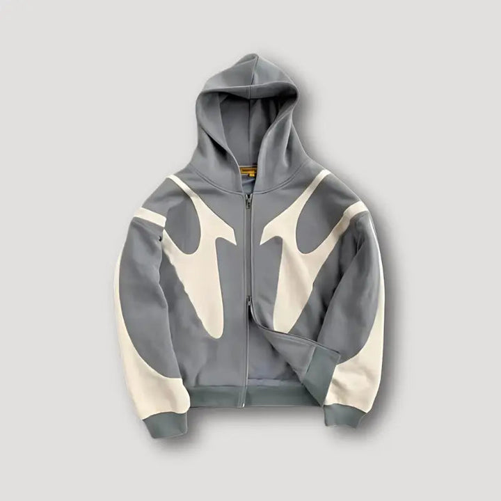 Men’s Colour-Block Zip-Up Hoodie