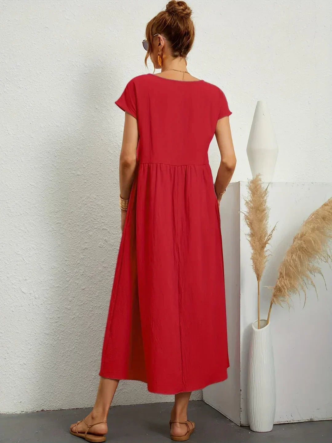 Gabriela™ | Midi fluid dress of timeless elegance