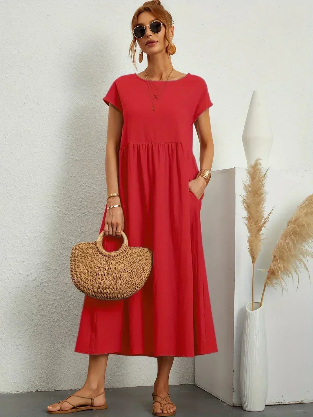 HEIKE | FLOWING MIDI DRESS OF TIMELESS ELEGANCE