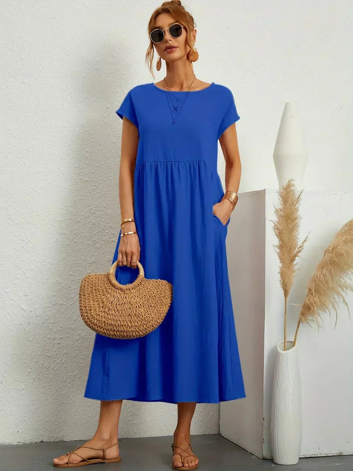 HEIKE | FLOWING MIDI DRESS OF TIMELESS ELEGANCE