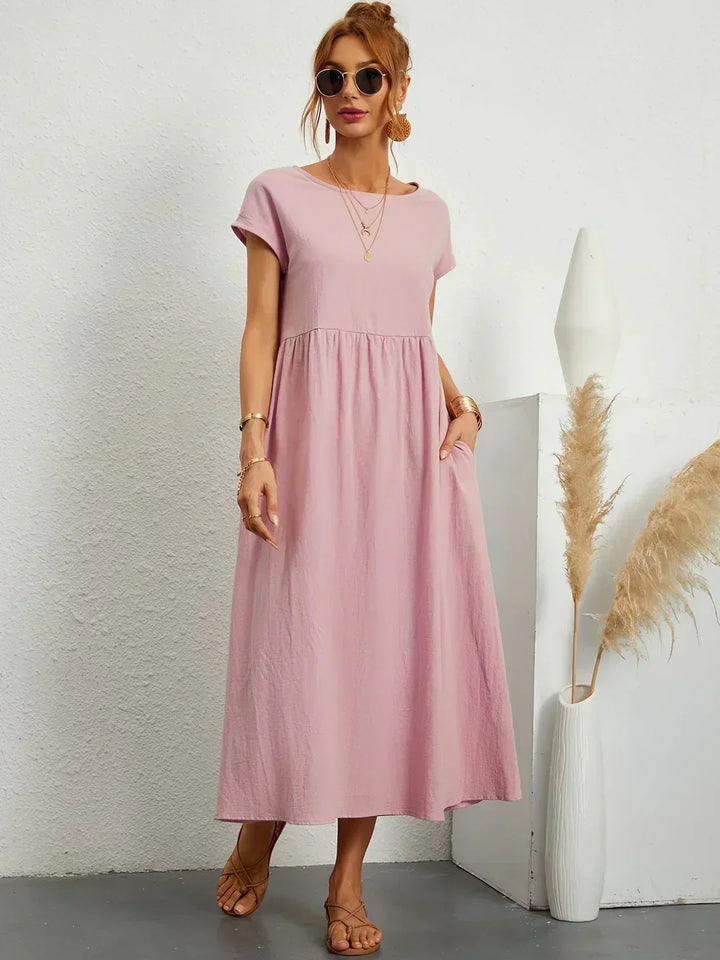 HEIKE | FLOWING MIDI DRESS OF TIMELESS ELEGANCE