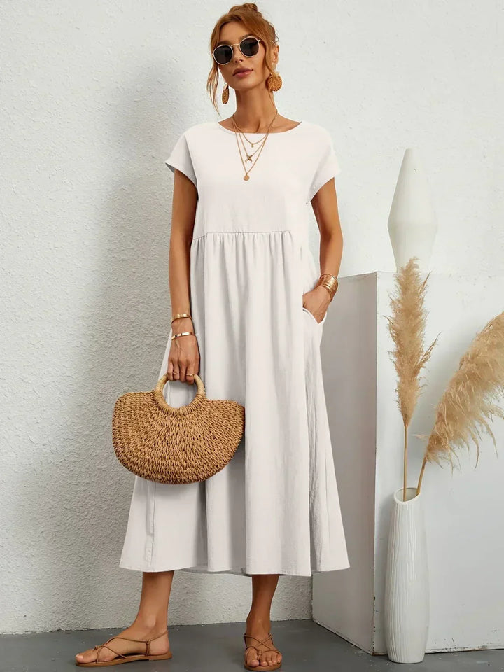 HEIKE | FLOWING MIDI DRESS OF TIMELESS ELEGANCE