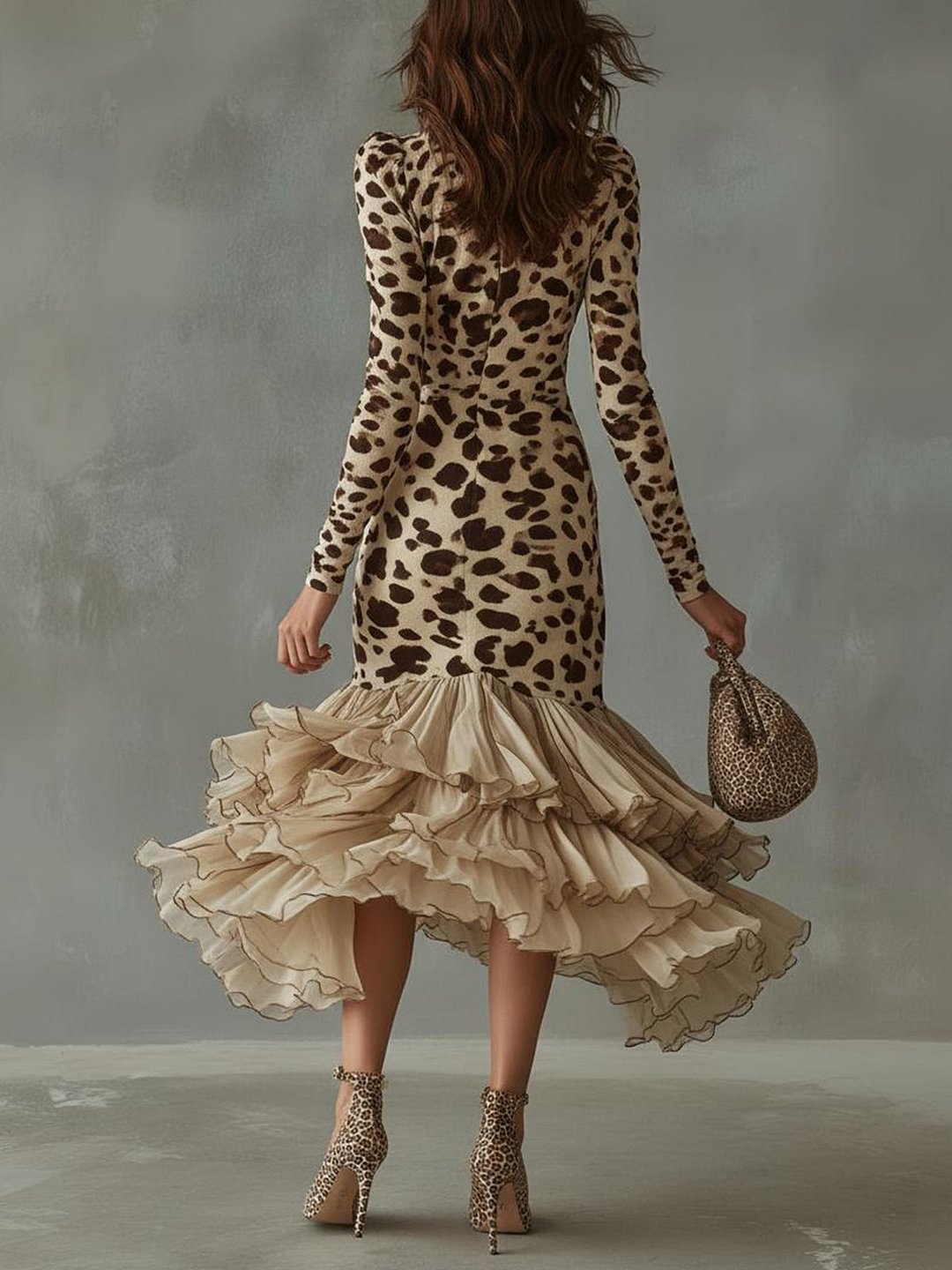 Eleonora | Animal Print Ruffled Dress