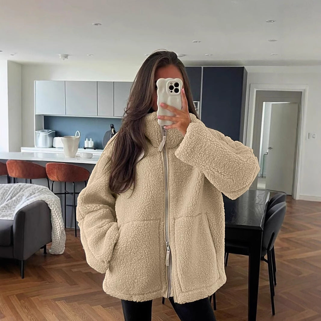 Women’s Zip-Up Teddy Jacket