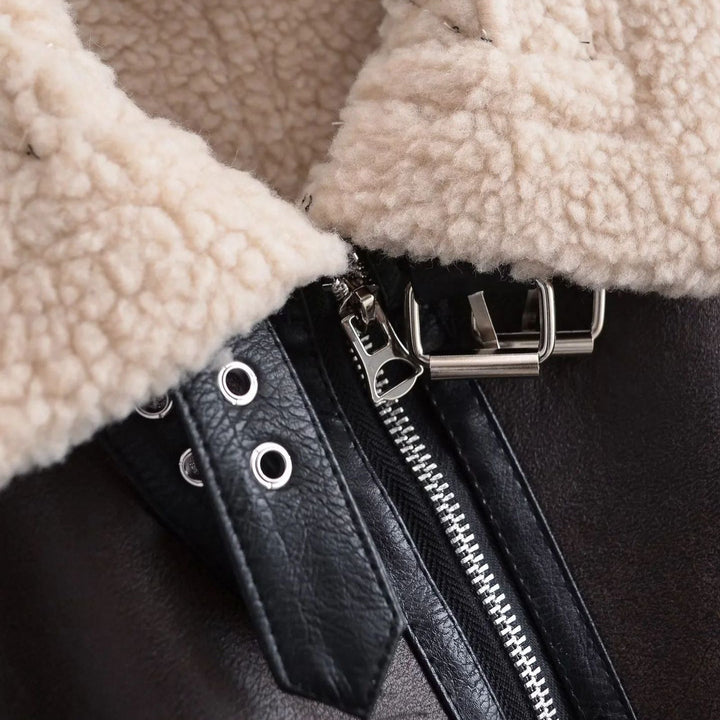 Women’s Fleece-Lined Aviator Jacket