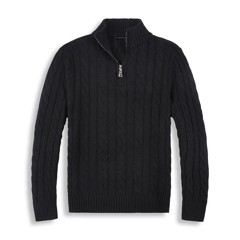 Men’s Cable-Knit Quarter-Zip Jumper