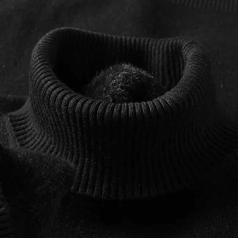 Men’s Classic Roll-Neck Knitted Jumper