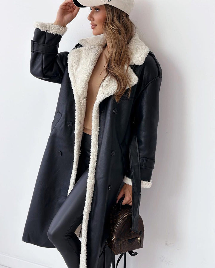 Women’s Longline Borg-Lined Coat