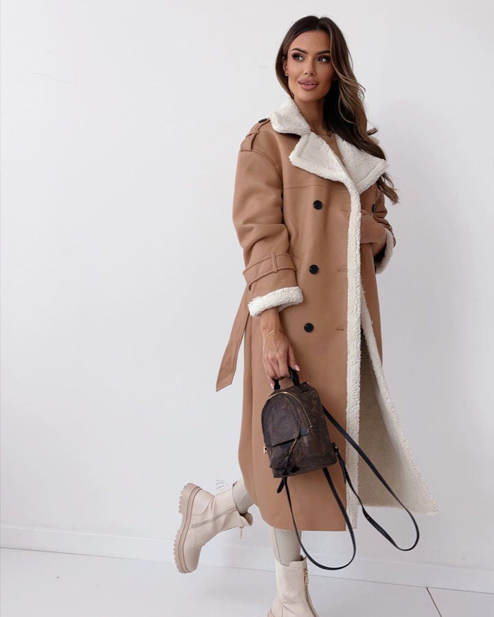 Women’s Longline Borg-Lined Coat