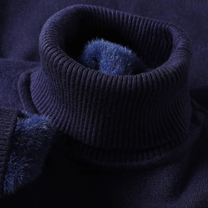 Men’s Classic Roll-Neck Knitted Jumper