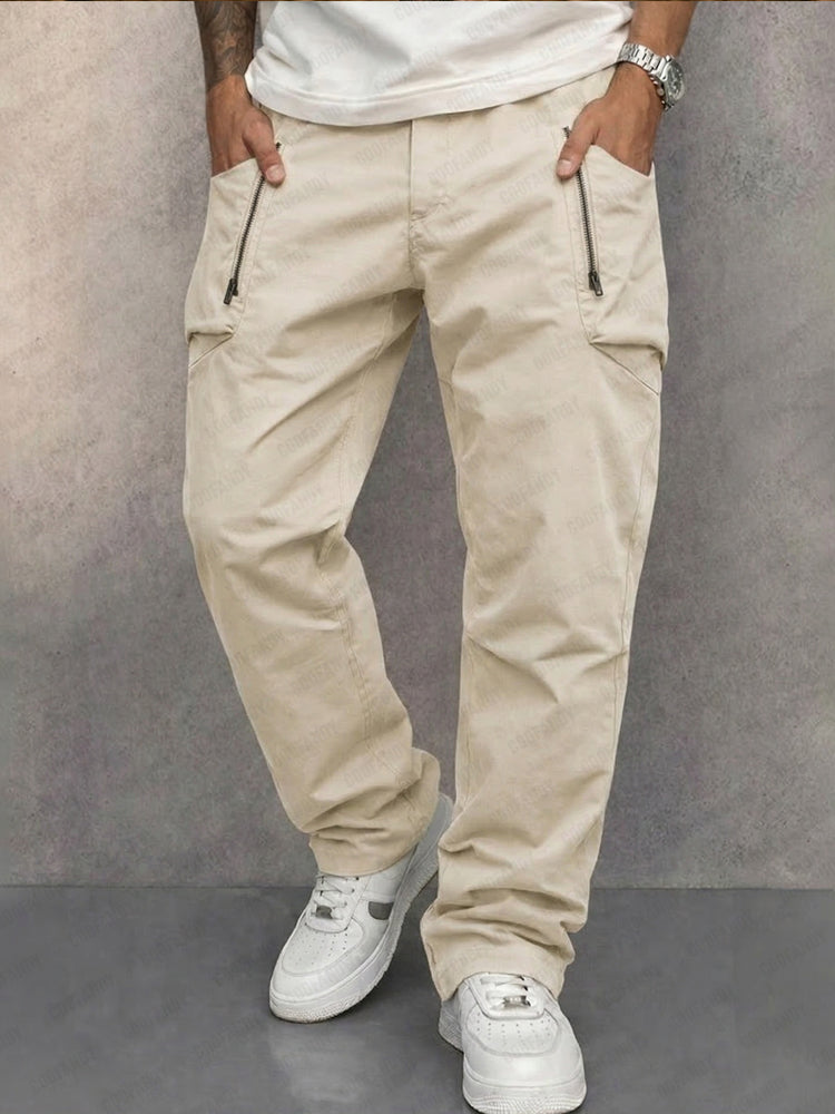 Men’s Relaxed-Fit Cotton Cargo Trousers