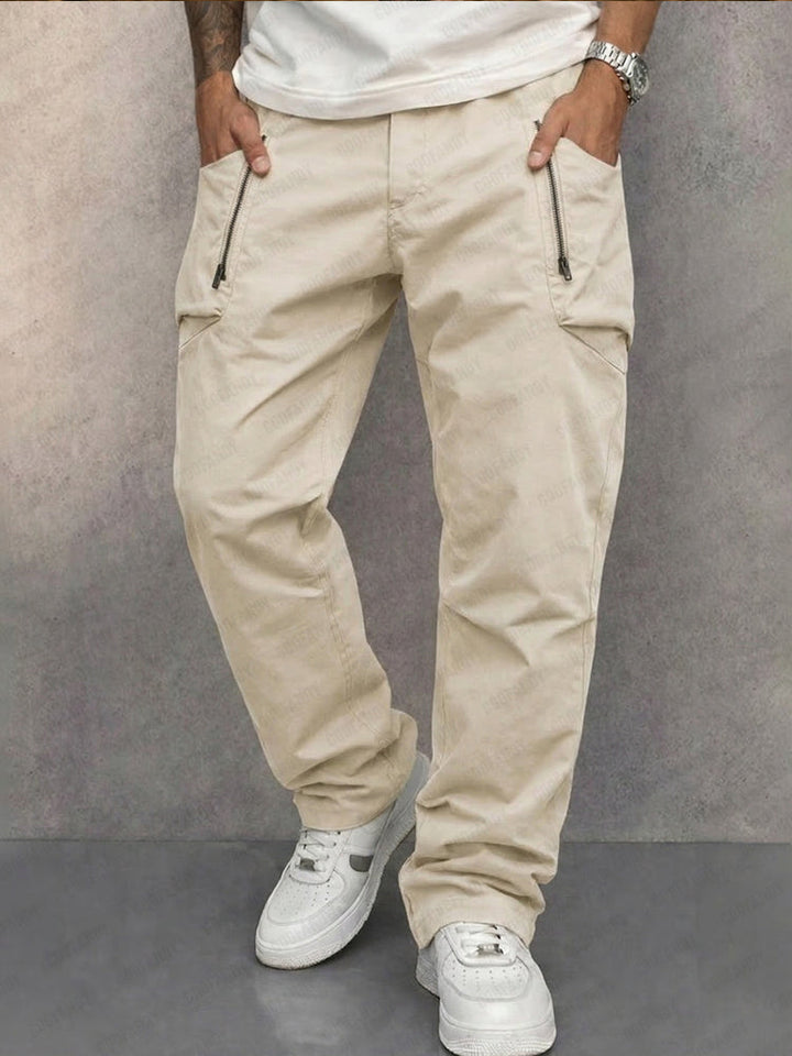 Men’s Relaxed-Fit Cotton Cargo Trousers