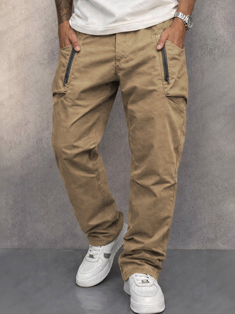 Men’s Relaxed-Fit Cotton Cargo Trousers