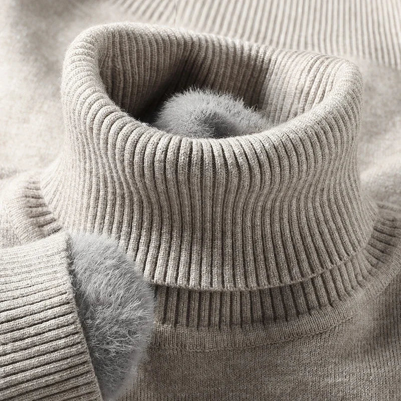 Men’s Classic Roll-Neck Knitted Jumper