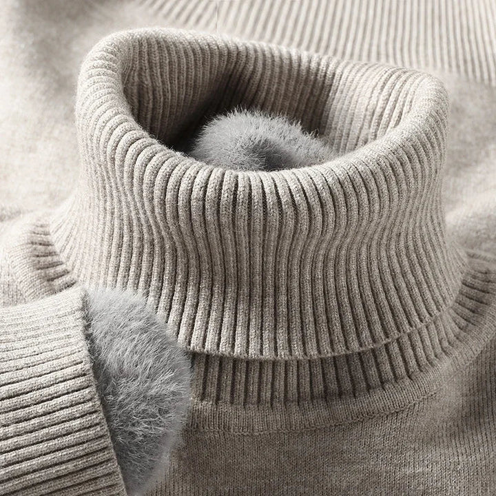 Men’s Classic Roll-Neck Knitted Jumper
