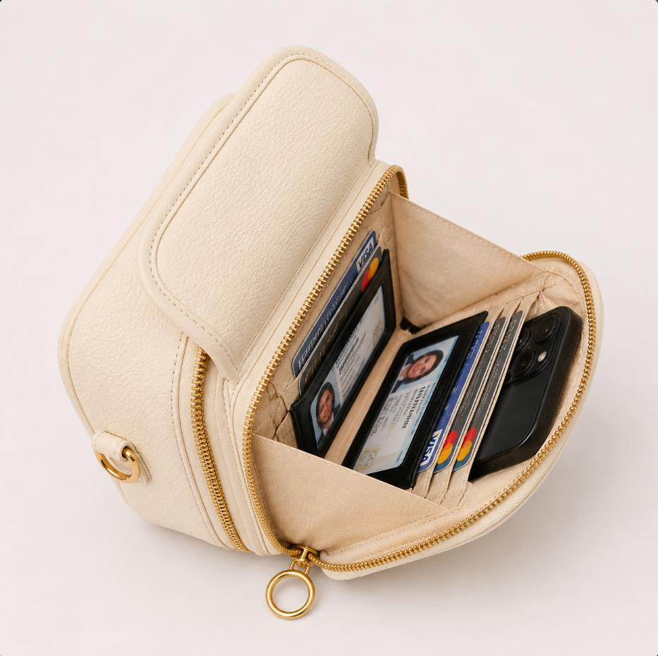 Sienna Mini-Messenger - Beige