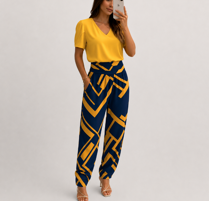 Jennifer™ | Trendy blouse and trouser set