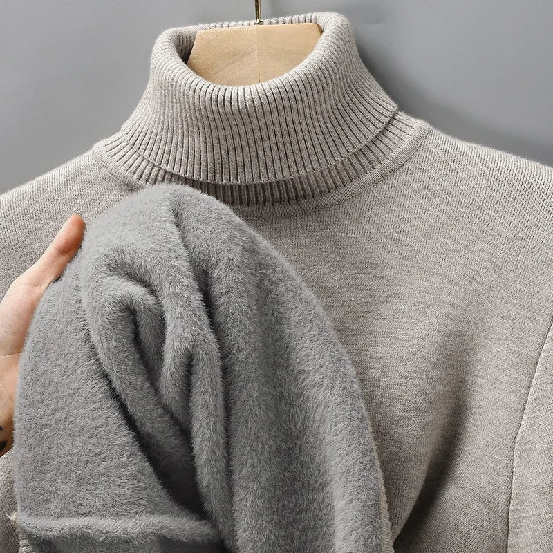 Men’s Classic Roll-Neck Knitted Jumper