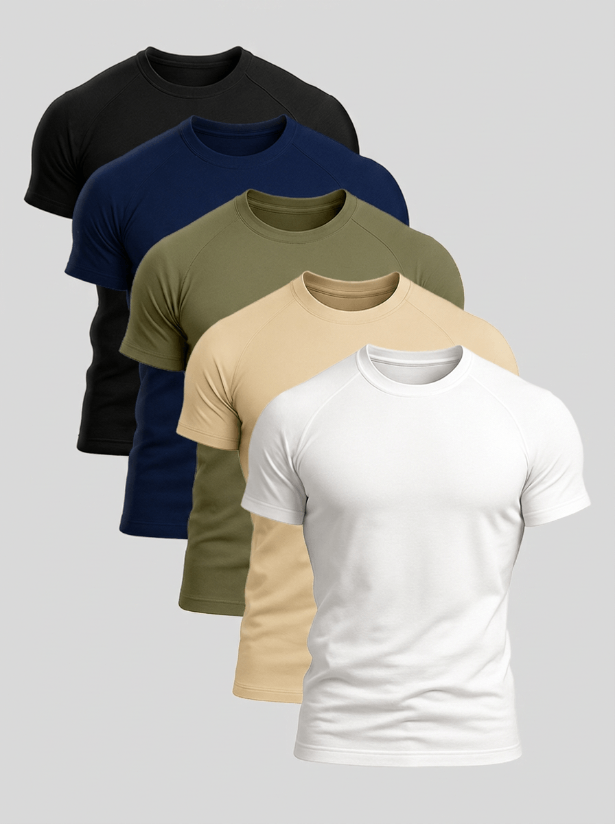 Men’s Crew-Neck T-Shirts 5-Pack