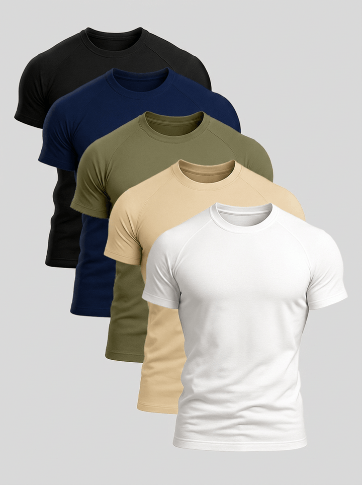 Men’s Crew-Neck T-Shirts 5-Pack
