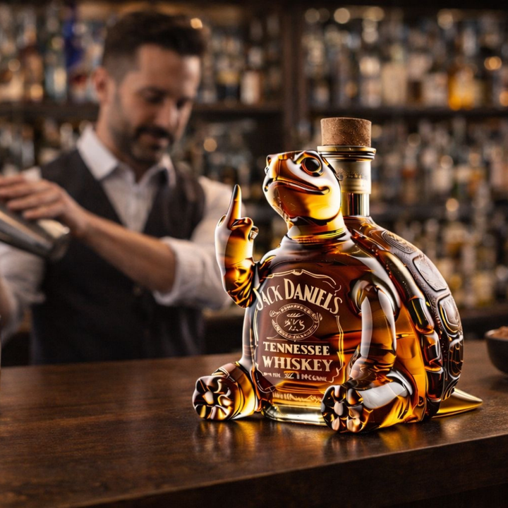 Jack Daniel's Whiskey Bottle - Turtle Edition