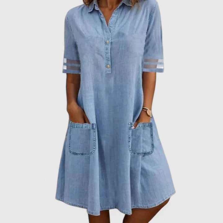 Brittany | Denim Dress that Flatters the Silhouette