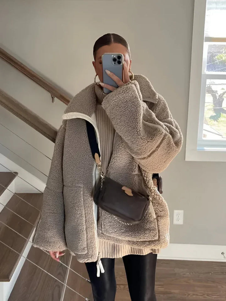 Women’s Zip-Up Teddy Jacket