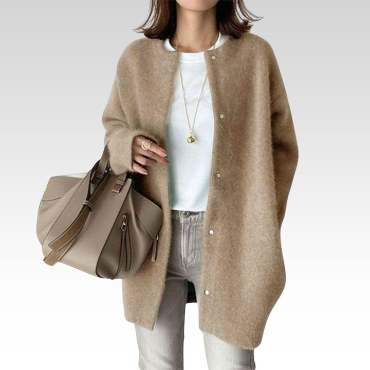 Women’s Longline Button-Up Knitted Cardigan