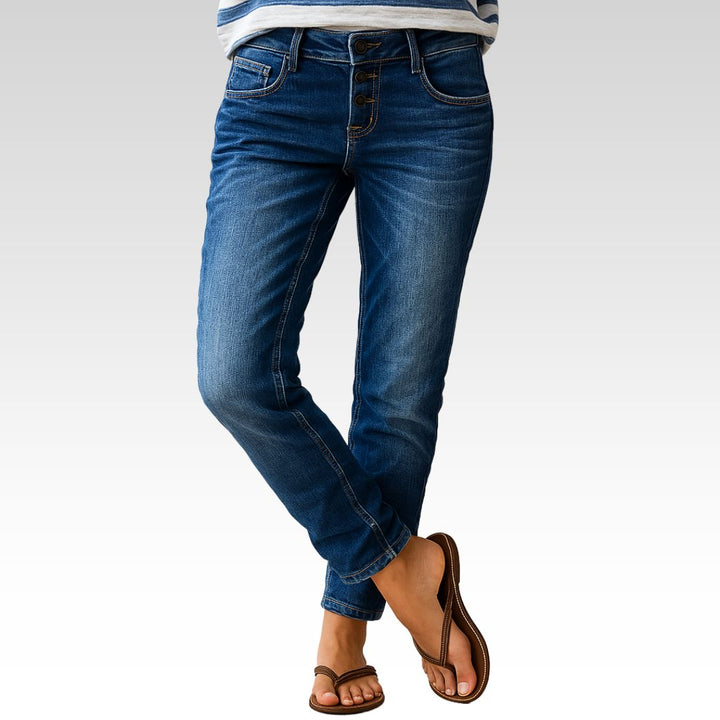 Women’s High-Waisted Stretch Boyfriend Jeans