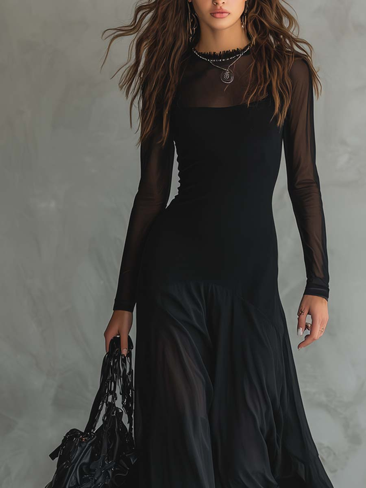 Tilda | Black Loose Maxi Dress