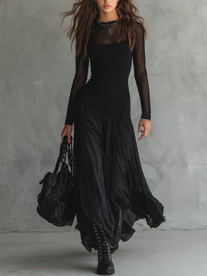 Tilda | Black Loose Maxi Dress