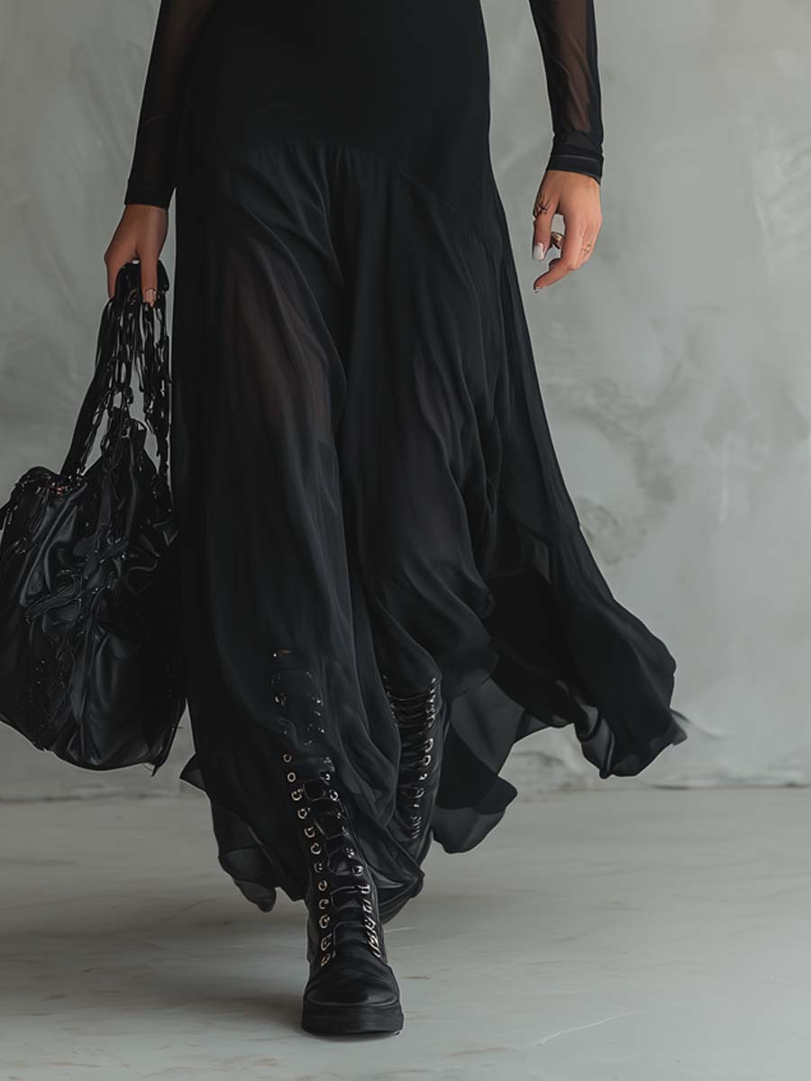 Tilda | Black Loose Maxi Dress
