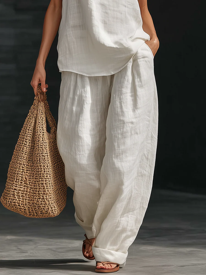 Zoë™ | Sleeveless Set with Wide Trousers
