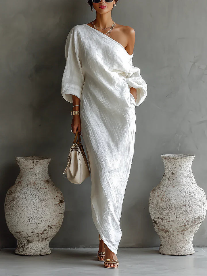 Melisa | Asymmetrical maxi dress, elegant and flowing
