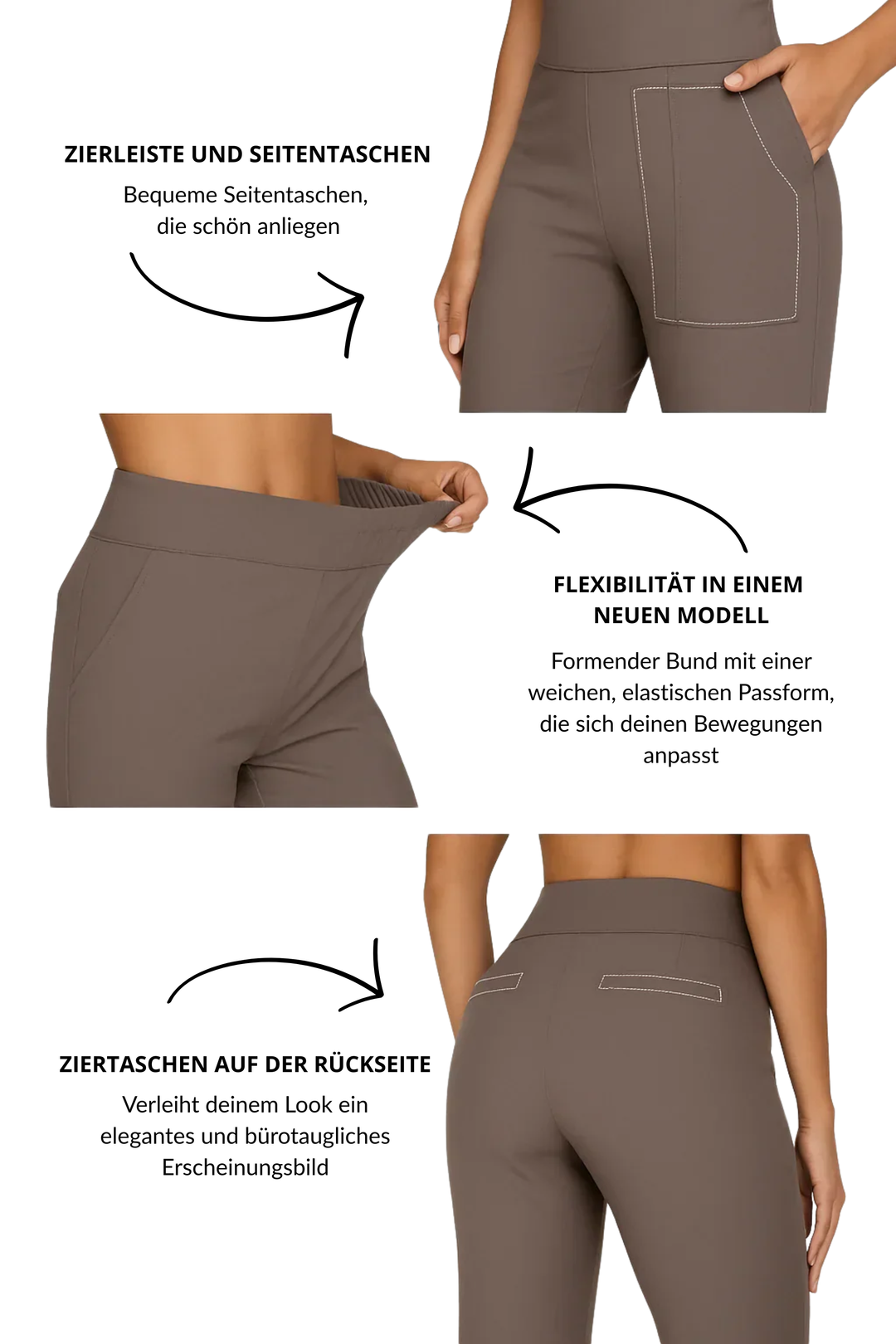 Women’s High-Waisted Stretch Wide-Leg Trousers