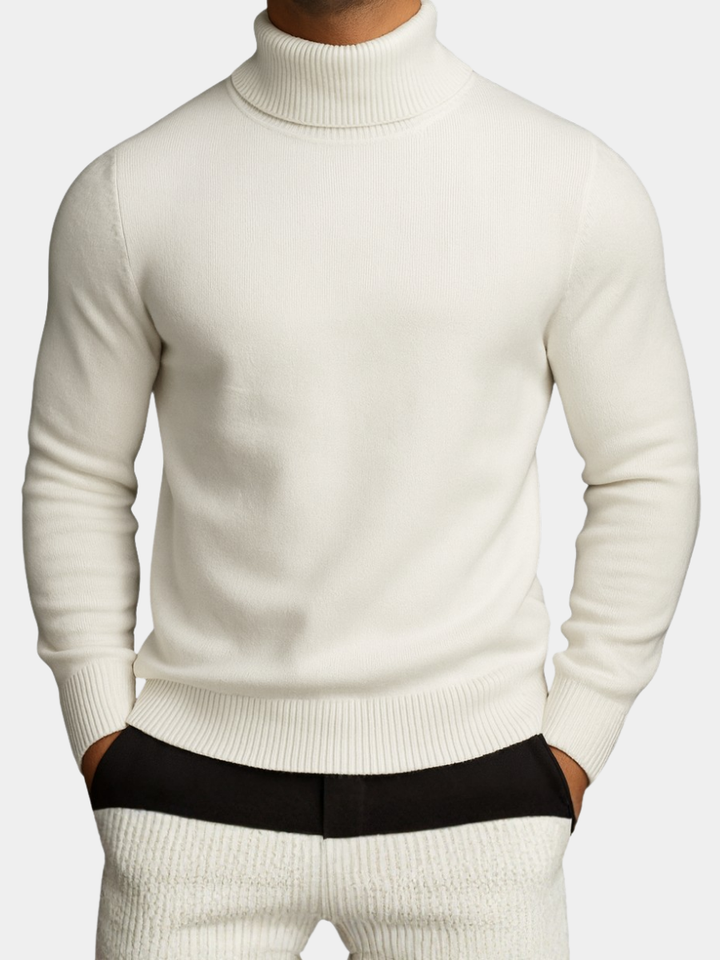 Men’s Classic Roll-Neck Knitted Jumper