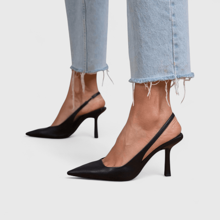 Women’s Suede Pointed-Toe Slingback Heels
