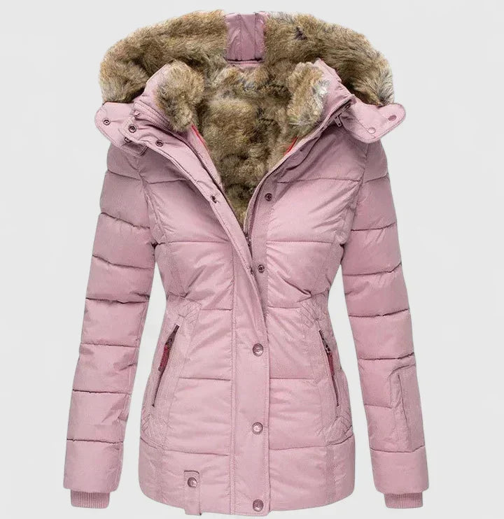 Women’s Faux-Fur-Lined Hooded Puffer Jacket