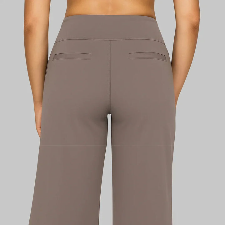 Women’s High-Waisted Stretch Wide-Leg Trousers