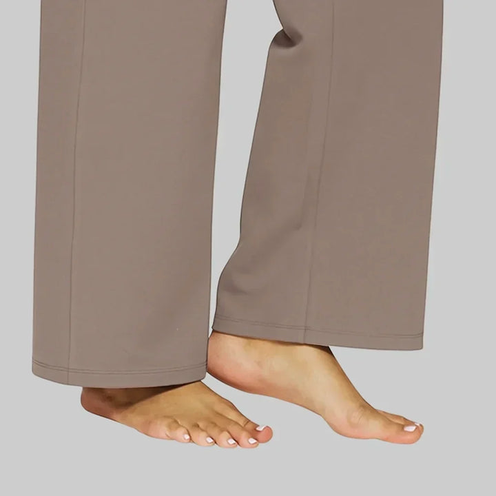Women’s High-Waisted Stretch Wide-Leg Trousers